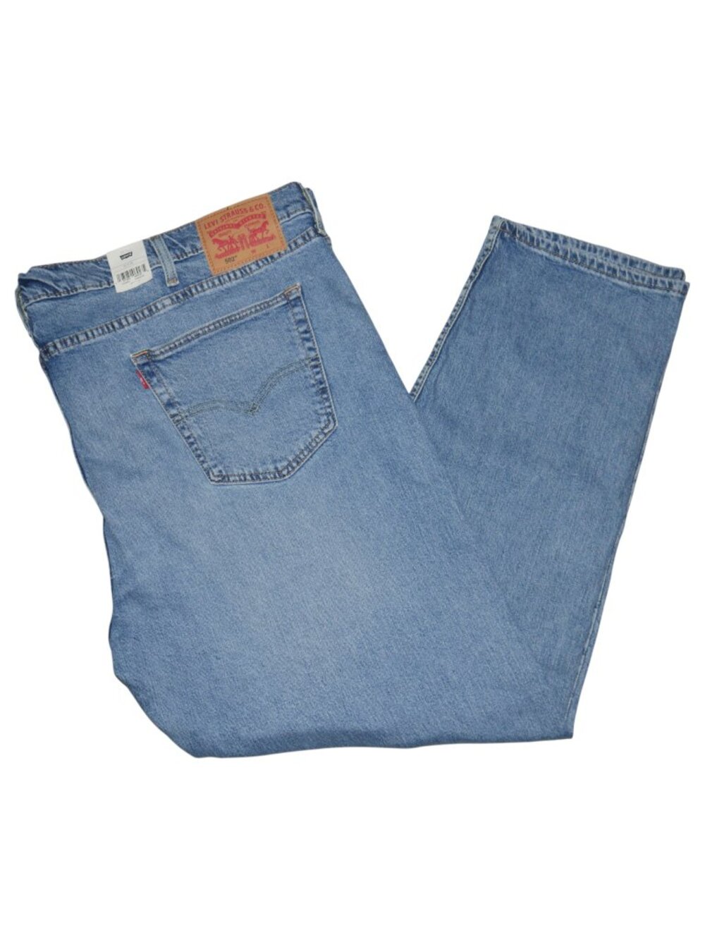 Levis 502 Mens Regular Taper Fit Jeans Size 50x34 Stretch Denim Light Wash NWT